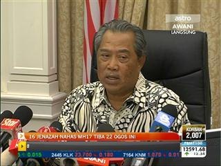 16 jenazah nahas MH17 tiba 22 Ogos ini