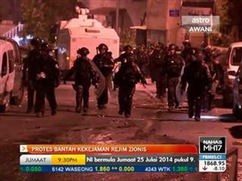 Protes bantah kekejaman rejim Zionis
