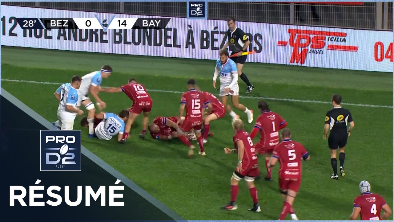 PRO D2 - Résumé AS Béziers Hérault-Aviron Bayonnais: 35-14- J21 - Saison 2021/2022