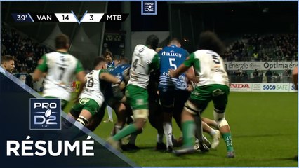 PRO D2 - Résumé RC Vannes-US Montauban: 22-18 - J21 - Saison 2021/2022