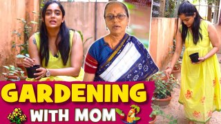 Amma Teaches Me Gardening  | Strict Officer  | Abhi Kannama❤️
