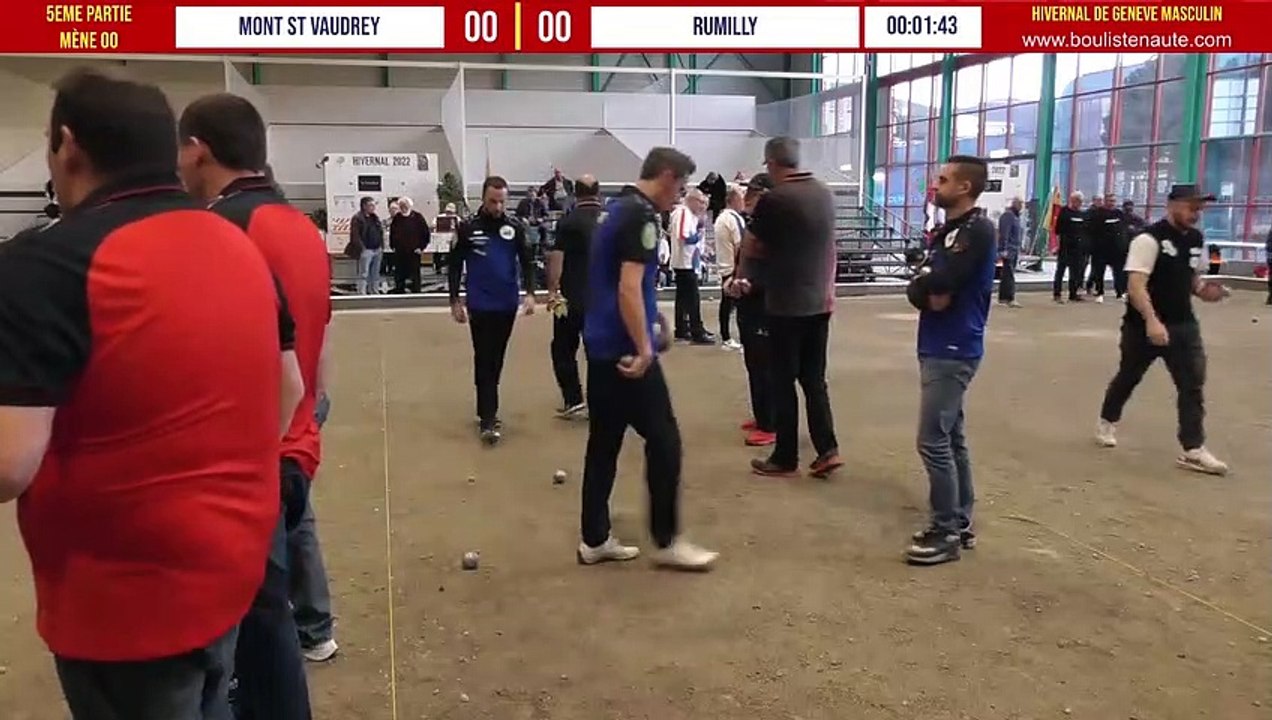 5e Partie MONT-SOUS-VAUDREY vs RUMILLY : Pétanque Hivernal de Genève 19&20 février 2022