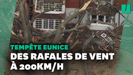Tempête Eunice: des dégâts impressionnants en France et au Royaume-Uni