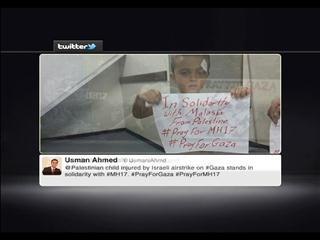 Grafik kreatif prihatin pada Gaza, Palestin & nahas MH17