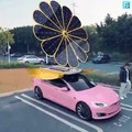 VFX HD Car  charging station concepts use in future  for Charge the vehicles