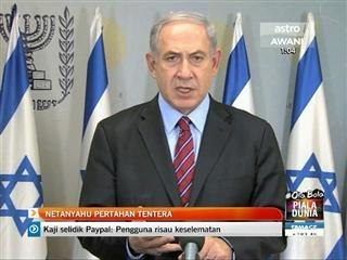 Netanyahu pertahan tentera