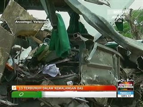 13 terbunuh dalam kemalangan bas
