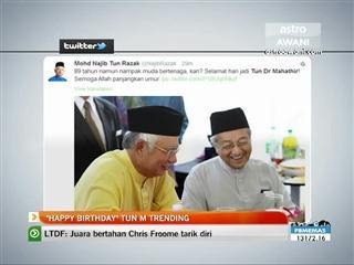 'Happy Birthday' Tun M trending