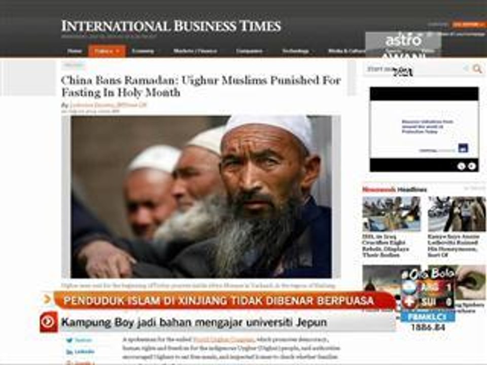 Penduduk Islam di Xinjiang tidak dibenar berpuasa