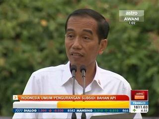 Indonesia umum pengurangan subsidi bahan api
