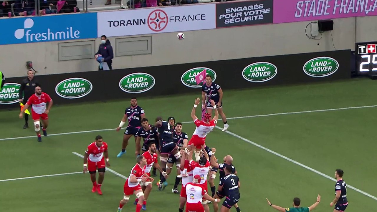 TOP 14 - Essai de John DYER (BO) - Stade Français Paris - Biarritz Olympique - J18 - Saison 2021/2022