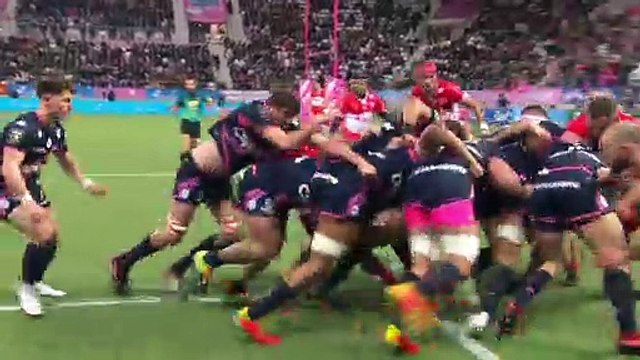 TOP 14 - Essai de Pierre-Henri AZAGOH KOUADIO (SFP) - Stade Français Paris - Biarritz Olympique - J18 - Saison 2021/2022