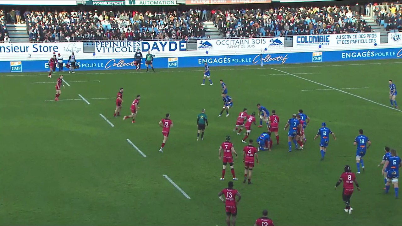 TOP 14 - Essai de Jérôme REY (LOU) - Castres Olympique - LOU Rugby - J18 - Saison 2021/2022