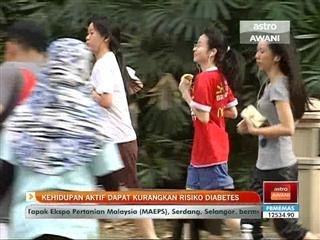 Kehidupan aktif dapat kurangkan risiko diabetes