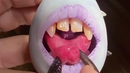 Eggs have monsters with teeth hidden inside