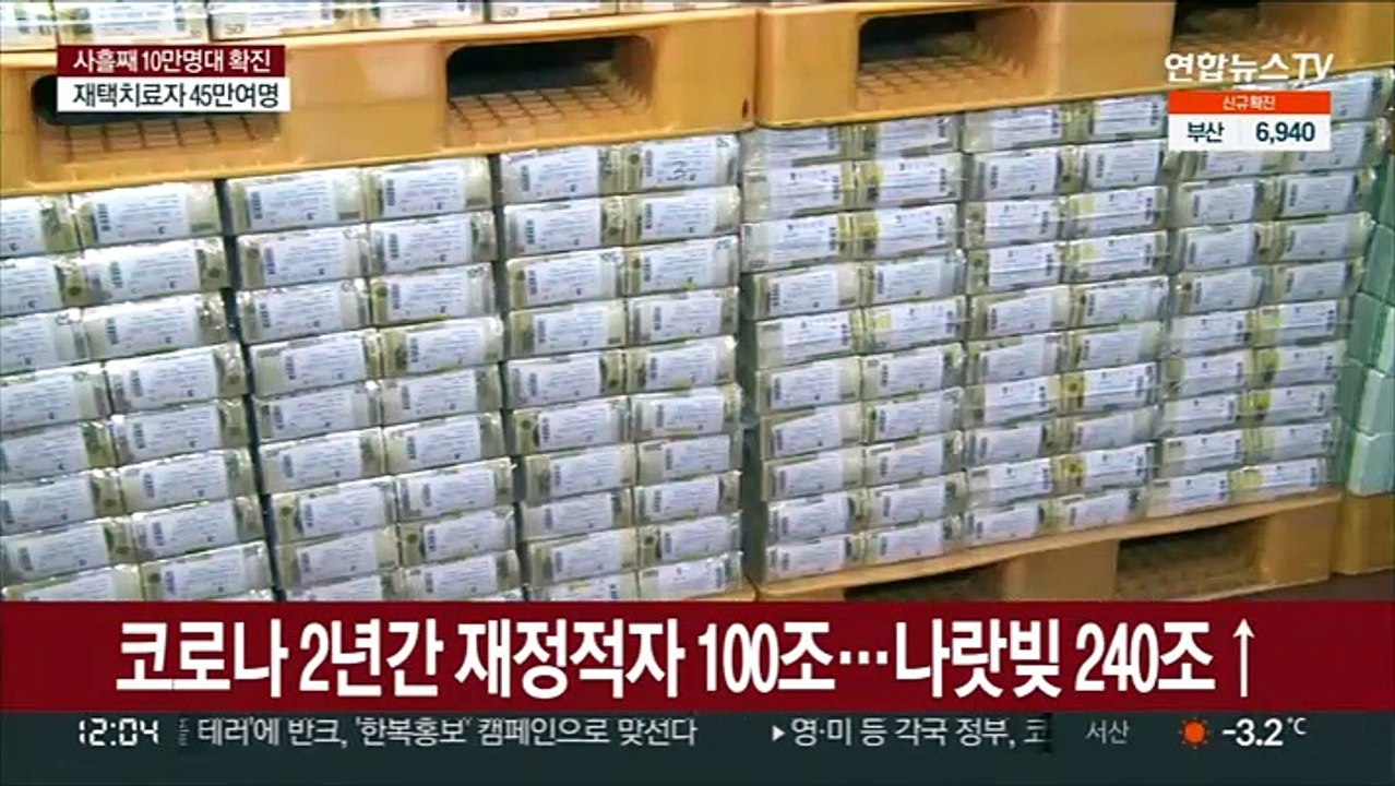 코로나 2년간 재정적자 100조…나랏빚 240조↑