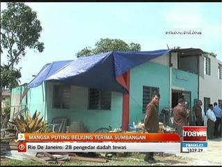 Mangsa puting beliung terima sumbangan