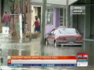 Dua maut dalam banjir di Buenos Aires