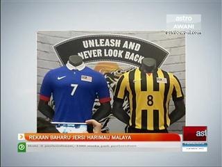 Rekaan baharu jersi Harimau Malaya