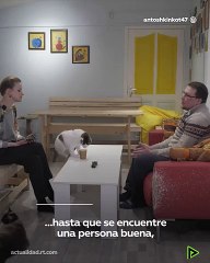Un gato interrumpió una entrevista de televisión porque tenía un vaso atorado en el hocico