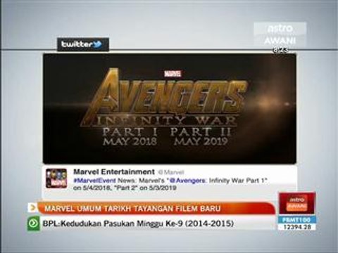 Marvel umum tarikh tayangan filem baru