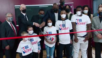 75th Anniversary Legacy Project | NBA players, legends bring smiles to Cleveland's Cudell Center