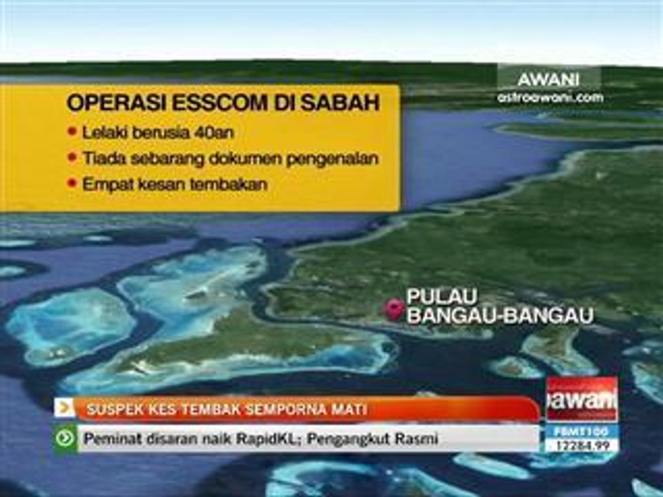 Suspek kes tembak Semporna mati
