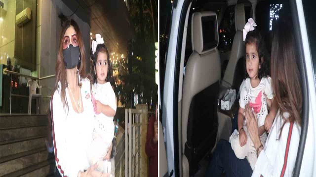 Shilpa Shetty अपनी प्यारी सी बेटी Samisha के साथ आईं नजर, Viral हुआ Video | FilmiBeat