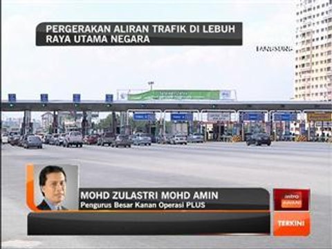 Pergerakan aliran trafik di lebuh raya utama negara