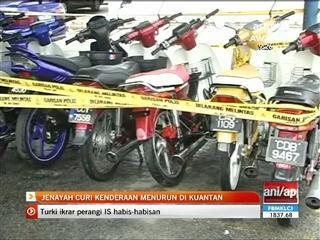 Jenayah curi kenderaan menurun di Kuantan