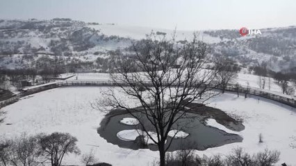 Bingöl'ün 'Yüzen Adaları'nda kış güzelliği