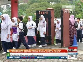 Peperiksaan semula UPSR harus dilihat secara positif