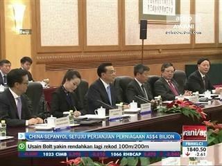 China, Sepanyol setuju perjanjian perniagaan AS$4 bilion