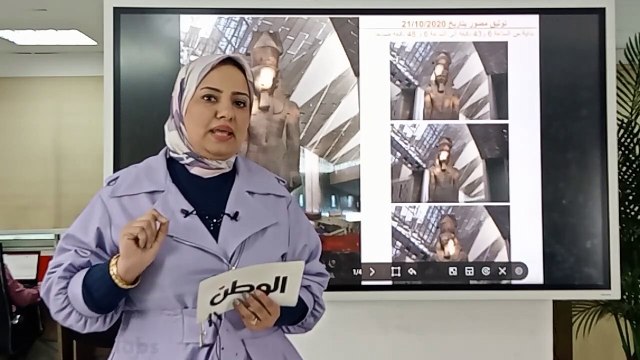 أحفاد الفراعنة خلوا الشمس تتعامد على وجه تمثال رمسيس في بهو المتحف الكبير.. شوف عملوها إزاي