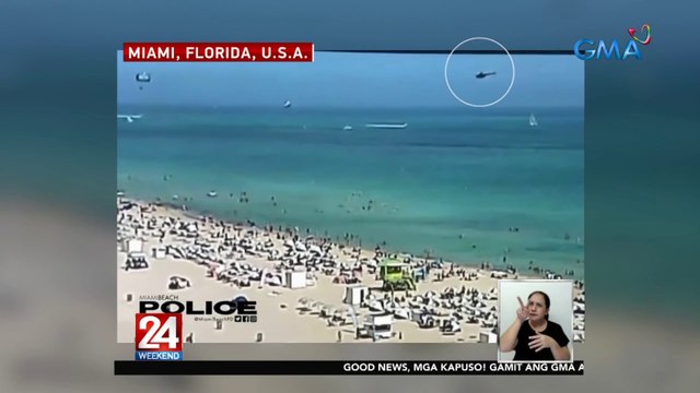 Dalawa, sugatan matapos bumagsak ang isang helicopter sa beach | 24 Oras