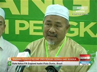 Bimbang peratus keluar undi rendah kerana hari bekerja