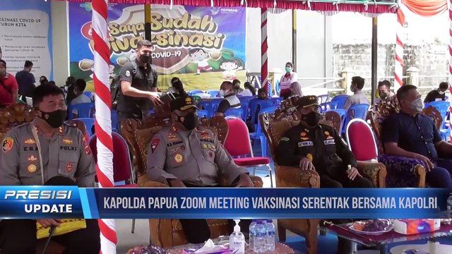 Kapolda Papua Hadiri Zoom Meeting Pelaksanaan Vaksinasi Serentak Bersama Kapolri