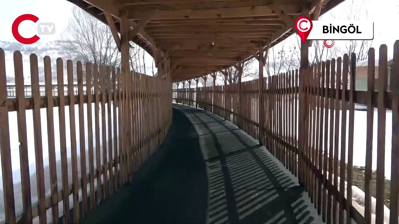 Bingöl’ün yüzen adalarında kış güzelliği