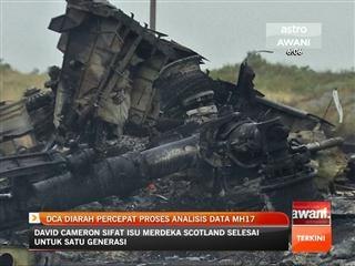 DCA diarah percepat proses analisis data MH17