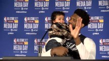 Embiid's son crashes All-Star press conference