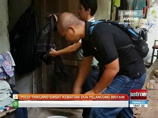 Polis Thailand siasat kematian dua pelancong Britain