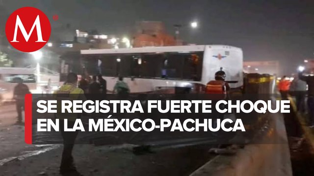Se registra fuerte accidente en la México-Pachuca; reportan al menos 25 lesionados