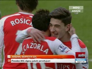 Arsenal berpesta gol 5-0