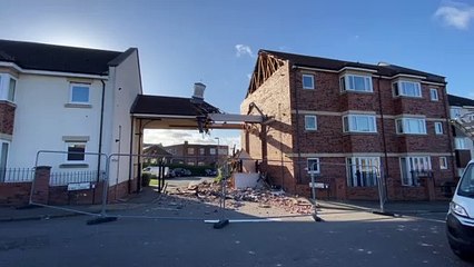 Storm damage in Vicarage Lane, South Hylton, on Saturday, February 19