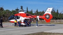 Avcı kazara vurdu, ambulans helikopterle hastaneye yetiştirildi