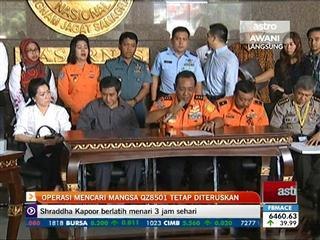 Operasi mencari mangsa QZ8501 tetap diteruskan