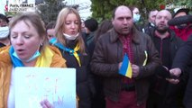 Protesters rallies all around Europe in support of Ukraine