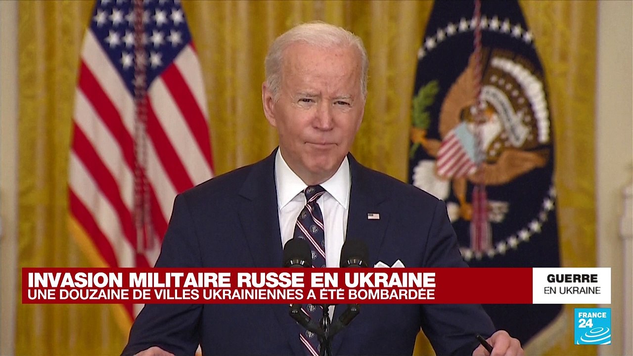 Invasion militaire russe en Ukraine : Joe Biden annonce de nouvelles sanctions contre Moscou