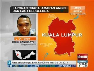 Laporan cuaca, amaran angin dan laut bergelora