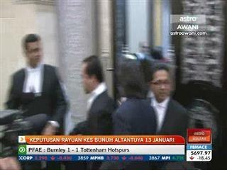 Keputusan rayuan kes bunuh Altantuya 13 Januari